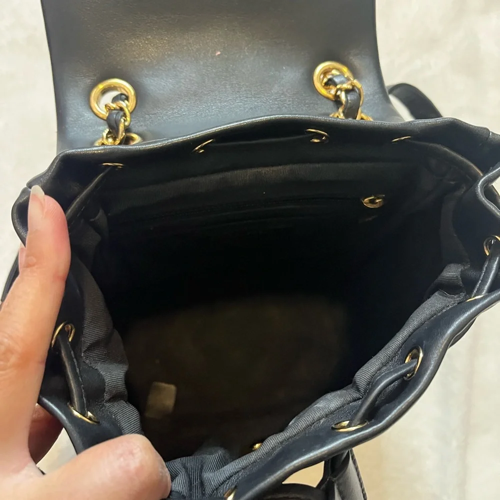 Chanel Mini Urban Spirit backpack with gold Hardware Lambskin offers welcomed